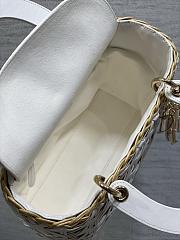 Dior Lady Wicker Cannage White 24cm - 5
