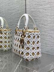 Dior Lady Wicker Cannage White 24cm - 4