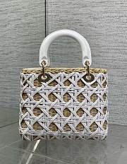 Dior Lady Wicker Cannage White 24cm - 3