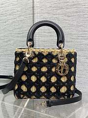 Dior Lady Wicker Cannage Black 24cm - 1