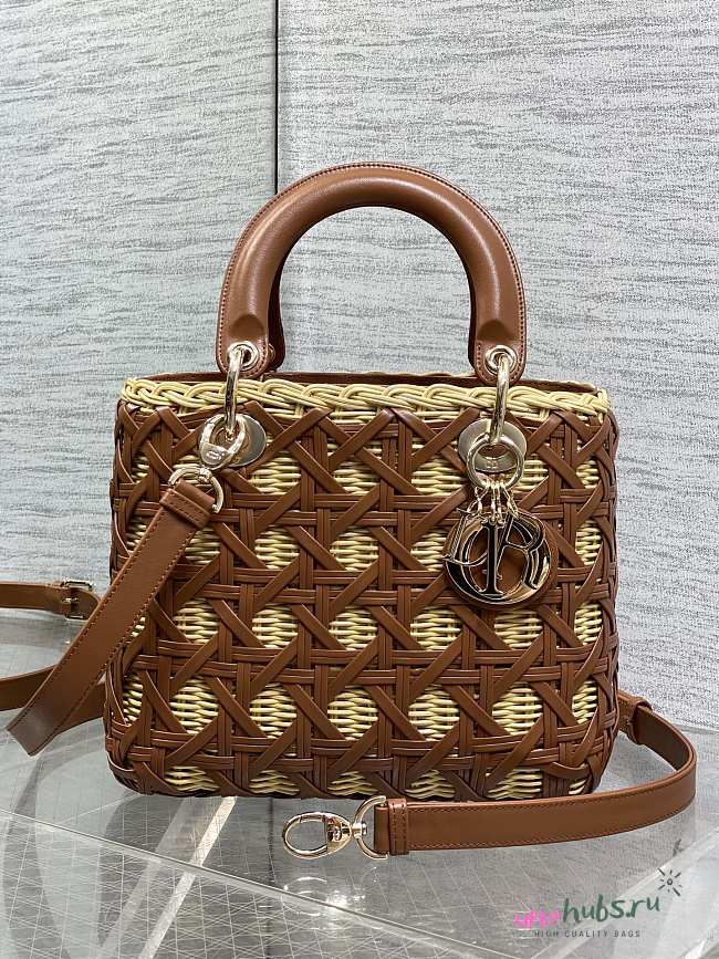 Dior Lady Wicker Cannage Brown 24cm - 1