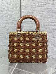 Dior Lady Wicker Cannage Brown 24cm - 3