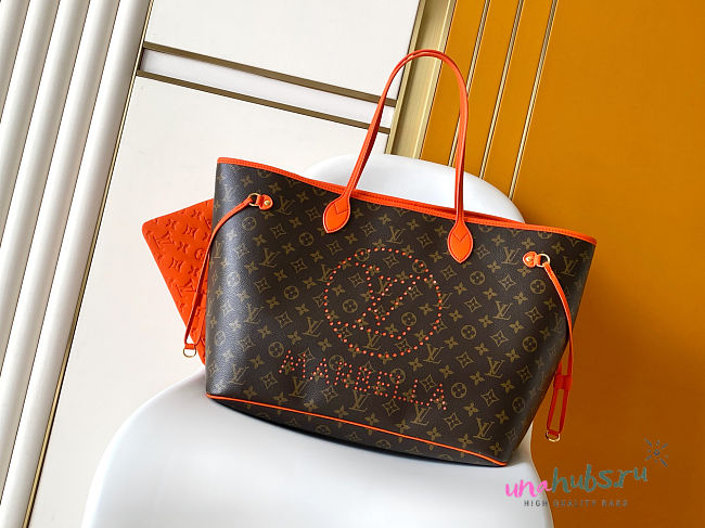 Louis Vuitton Neverfull Monogram Orange 39x32x19cm - 1