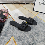 Dolce & Gabbana Flat Slide Sandals Black - 1
