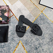 Dolce & Gabbana Flat Slide Sandals Black - 3