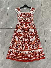DG Majolica-print poplin dress - 1