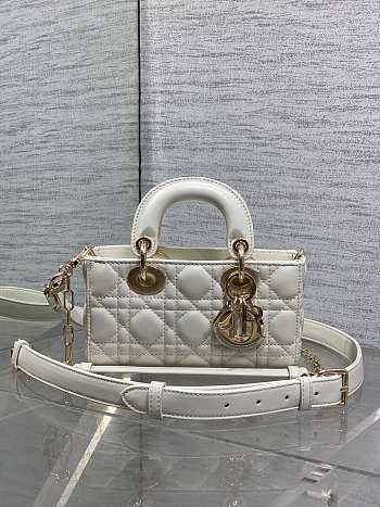Dior Mini Lady D-Joy Bag Latte Lambskin 19x10.5x5.5cm