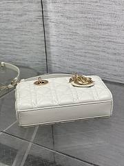 Dior Mini Lady D-Joy Bag Latte Lambskin 19x10.5x5.5cm - 5