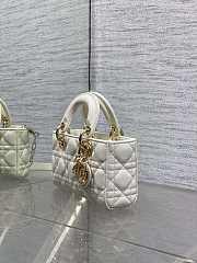 Dior Mini Lady D-Joy Bag Latte Lambskin 19x10.5x5.5cm - 4