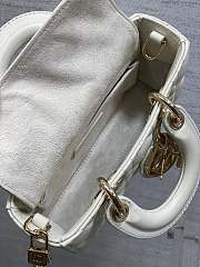 Dior Mini Lady D-Joy Bag Latte Lambskin 19x10.5x5.5cm - 3