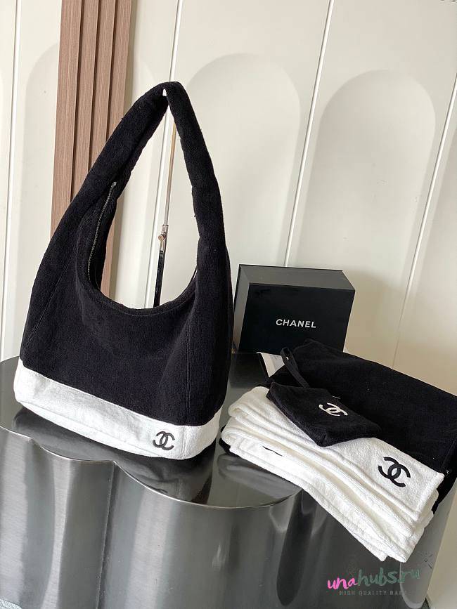 Chanel Beachwear Set Cotton Black & White 45x60x20cm - 1