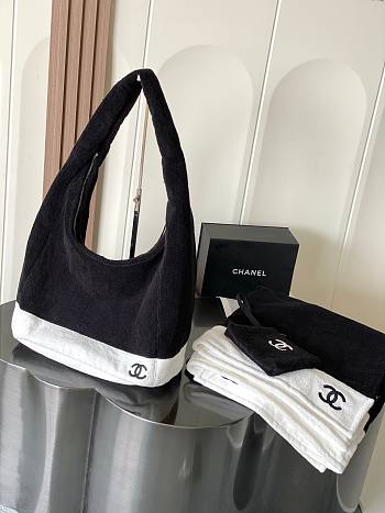 Chanel Beachwear Set Cotton Black & White 45x60x20cm