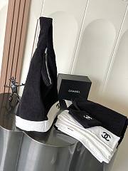 Chanel Beachwear Set Cotton Black & White 45x60x20cm - 3