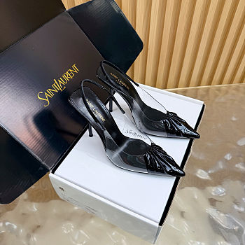 YSL Chica 115 PVC and leather pumps Black