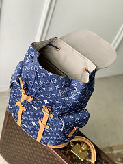Louis Vuitton Backpack Christopher MM Blue Denim 44x38x22.5cm - 4