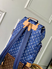 Louis Vuitton Backpack Christopher MM Blue Denim 44x38x22.5cm - 2