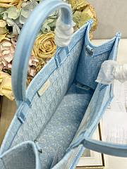 Dior Medium Book Tote With Strap In Blue 36x27x16cm - 5