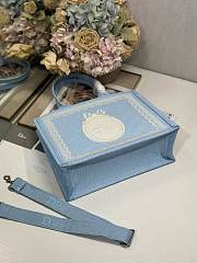 Dior Medium Book Tote With Strap In Blue 36x27x16cm - 3
