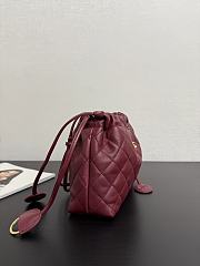 Chanel Clutch Strap Lambskin Burgundy 18x12x5cm - Unahubs - 3