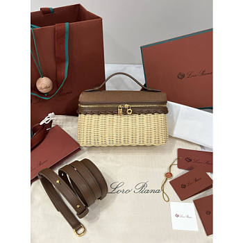 Loro Piana Extra pocket L19 Bag Brown 19x7x12cm
