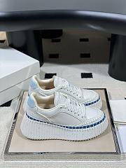 Chloe Nama wedge sneaker white blue - 4
