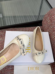 Dior J'Adior Ballet Flat White Lambskin - 3