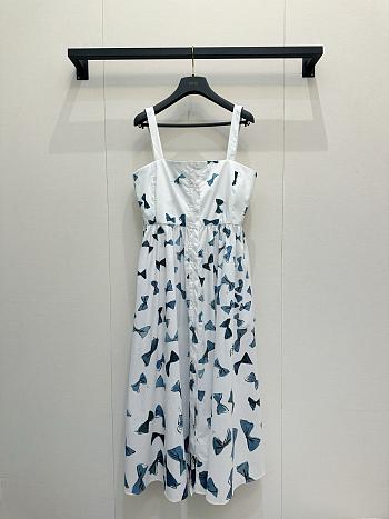 Dior Dioriviera Mid-Length Belted Dress White