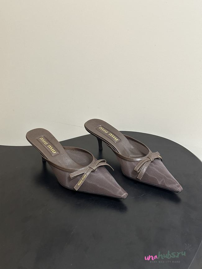 Miu Miu Mesh fabric mules 4.5cm - 1