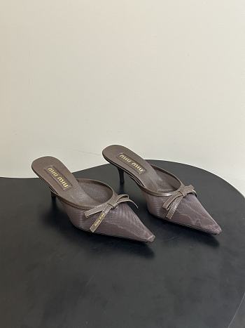 Miu Miu Mesh fabric mules 4.5cm