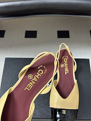 Chanel Slingback Beige black flat - 4