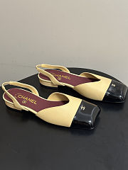 Chanel Slingback Beige black flat - 3