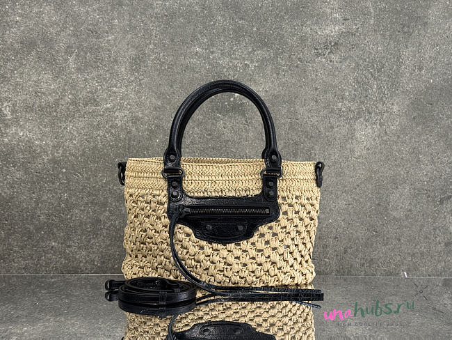 Balenciaga Le City Basket Small in natural beige black 28x22x11cm - 1