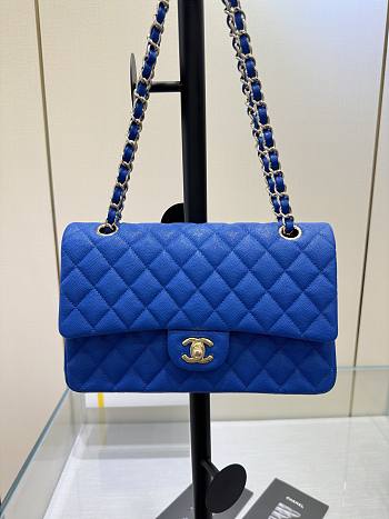 Chanel flap bag bright blue 25cm