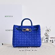 Bottega Veneta Small Andiamo Blue Suede 25x22x10.5cm - 1
