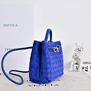Bottega Veneta Small Andiamo Blue Suede 25x22x10.5cm - 5