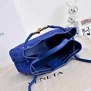 Bottega Veneta Small Andiamo Blue Suede 25x22x10.5cm - 4