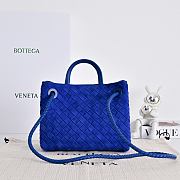 Bottega Veneta Small Andiamo Blue Suede 25x22x10.5cm - 2