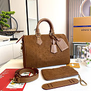Louis Vuitton Speedy P9 Bandoulière 30 brown suede 32x22.5x18cm - 1