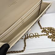 Dior Medium Saddle Pouch with Chain Blue 19.5x11x3cm - 4