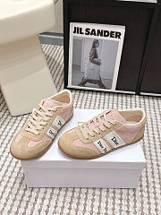 Dior Ribbon Sneaker Pink and Beige Suede Calfskin - 2
