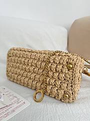 Valentino Garavani VSling Mini raffia-effect shoulder bag 22x16x9cm - 3