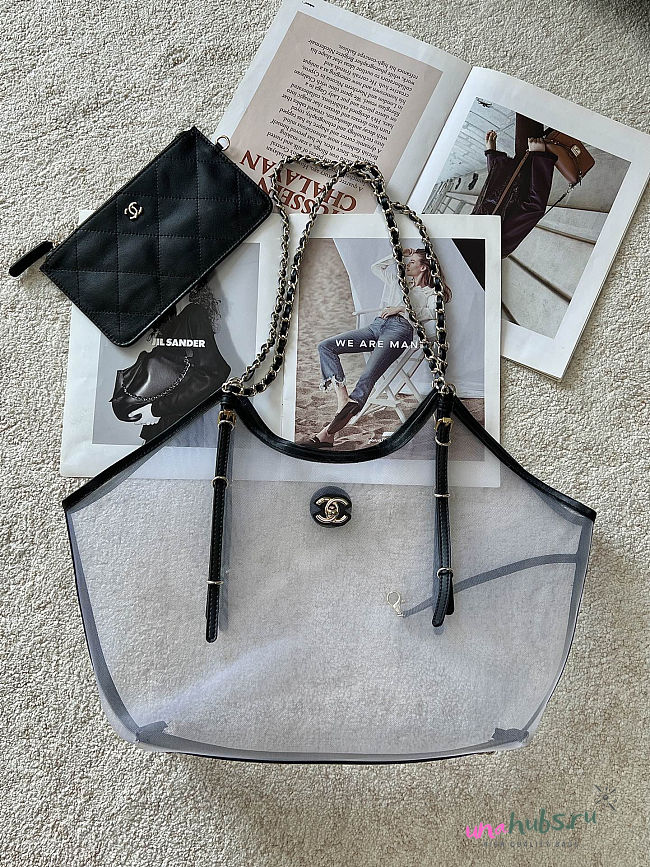 Chanel 26s Coco Beach Tote Transparent 47x32x11cm - 1