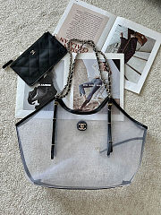 Chanel 26s Coco Beach Tote Transparent 47x32x11cm - 1