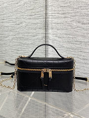Dior Lady Vanity Bag Black 19x16.5x5.5cm - 1