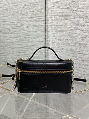 Dior Lady Vanity Bag Black 19x16.5x5.5cm - 3