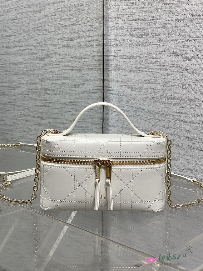 Dior Lady Vanity Bag White 19x16.5x5.5cm - 1