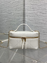 Dior Lady Vanity Bag White 19x16.5x5.5cm - 1