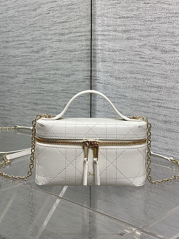 Dior Lady Vanity Bag White 19x16.5x5.5cm