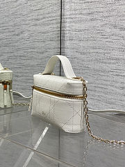 Dior Lady Vanity Bag White 19x16.5x5.5cm - 2