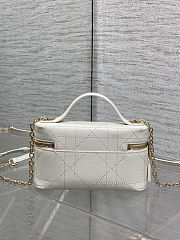 Dior Lady Vanity Bag White 19x16.5x5.5cm - 3